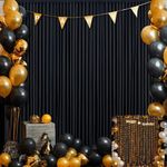 Black Backdrop Curtain for Parties 