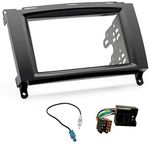 Sound-way Car stereo Radio Fascia frame 2 DIN compatible with MERCEDES BENZ A B Class Vito Viano VW crafter