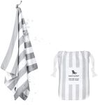 Dock & Bay QuickCool Cooling Towel - For Workouts & Sports - Cools to 15°C - Includes Bag - 25" x 12"/ 63x29cm - Goa Grey