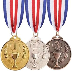3 medallas digitales de metal con borde redondo, medallas de metal, premios de juego, competiciones deportivas, medallas de oro, plata y bronce, universales para adultos, niños