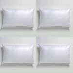 TrueCloud rectangular 20x30 Inches cushion, Set of 4, Bed Pillows for Sleeping Queen Size Pillow, Hollow conjugated Pillow Home & Hotel Collection Fluffy Soft Pillows - White