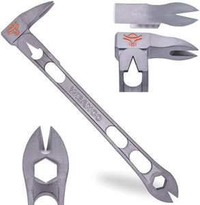 Wrango Tools 9.5" Titanium Nail Puller Cats Paw Pry Bar - 45% Lighter Than Steel - Side Nail Puller - 13mm Bolt Remover - Tools for Home Improvement, Construction & Demolition