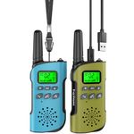 Inspireyes Walkie Talkies for Kids Rechargeable, 48 Hours Working Time 2 Way Radio Long Range, Outdoor Camping Games Toy Birthday Xmas Gift for Boys Age 8-12 and Girls Age 3-5,Toys for 8 Year Old Boys