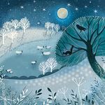 The Almanac Gallery Pack of 8 Charity Christmas Cards - 'Animals Under the Moon' - Lovely Artistic Contemporary Design - 8 Cards of 1 Design