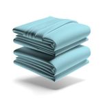 Mezzati 1800 Thread Count Prestige Collection Luxury Bed Sheet Set, Brushed Microfiber, Deep Pocket, Wrinkle Resistant, Queen Size, Light Blue