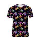 LESOCUSTOM Mens 80s 90s Shirt Hipster Hip Hop Tee Vintage T Shirts Crew Neck Casual Short Sleeve Fit Gym Shirts Graphic Tee, Black, XX-Large