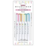 Zebra Mildliner Marker 5C-N Set