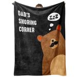 Craftique Dad Gifts Blanket, Dad Birthday Gift, Gifts for Dad from Daughter Son, Daddy Gifts, Present for Dad on Christmas, Funny Dad Blanket, 50" x 60"(Black)