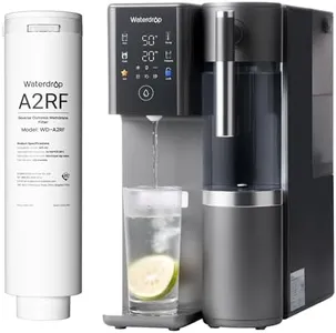 Waterdrop WD-A2 Countertop Reverse Osmosis System, 𝐇𝐨𝐭 𝐚𝐧𝐝 𝐂𝐨𝐥𝐝 RO System, Portable Pure Water Tank, Bottleless Water Cooler, 6 Temperature Settings, Hot Cold Room Water, 3:1 Pure to Drain