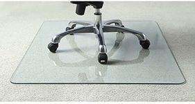 Lorell Tempered Glass Chairmat, 44"