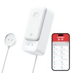 SwitchBot WiFi Water Sensor, Smart Water Leak Detector, 100dB Adjustable Alerts & App Alerts, IP67 Waterproof, Wireless Detector for Home with 1m Sensing Cable, No Hub Required (Support 2.4G)