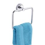 USF 304 Stainless Steel Towel Hanger Holder Ring for Wash Basin & Bathroom (Square | Height 6 Inches | Width – 6.5 Inches | Silver)