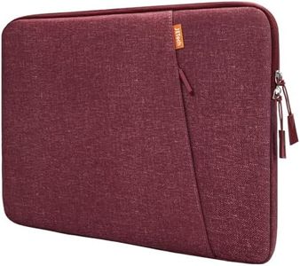 JETech Housse Ordinateur Portable pour 13,3 Pouces MacBook Air/Pro, 14 Pouces MacBook Pro 2021 M1, 13-13,6 Pouces Notebook, Étanche Antichoc Pochette Sacoche avec Poche (Rouge)
