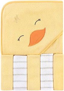 Hudson Baby Unisex Baby Hooded Towel and Five Washcloths, Yellow Duck, One Size