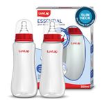LuvLap Anti-Colic Slim / Regular Neck Essential Baby Feeding Bottle, 250ml (Pack of 2), New Born / Infants / Toddler upto 3 years, BPA Free