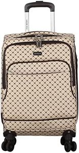 Steve Madden Designer Luggage, Noble Brown/Tan, 20 Inches, Carry on Bag With Spinner Wheels
