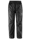 AXESQUIN Rain Pants Men, Waterproof Pants Mens with Pockets Lightweight Packable Windproof Outdoor Hiking Fishing Black XL