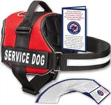 Industrial Puppy Service Dog Vest for Large Dogs – No Pull Dog Harness in 8 Sizes (XXXS to XXL), Superior No-Fray Reflective Nylon, Adjustable Hook and Loop Straps, Interior Padding, Breathable Mesh