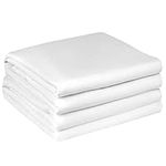 2-Pack Soft Microfiber Flat Sheet, Breathable, Wrinkle, Shrinkage and Fade, Stain Resistant and Hypoallergenic, Machine Washable (White, King (105" * 102"))