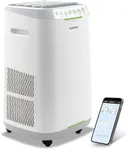 Nuwave Forever Smart Air Purifier for Home, Never Replace Air Filter System, Patented 7-Stage Filtration, Cleans Large Room up to 2,002 Sq Ft, Adjustable Flow Panel, Washable & Reusable Filters