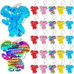 CiciBear 25 Pack Koala Sequin Keychains for Party Favors, Kids and Adults Birthday Gift, Baby Shower, Party, 5 Colors