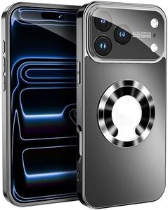 Doulings Magnetic Series Design for iPhone 12 Pro Max Case,[Compatible with MagSafe][Military Drop&Full Camera Lens Protector] Large Window Logo View Dust-Proof Matte Shockproof Cover,Black
