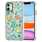 MOSNOVO Case for iPhone 11 - Clear Slim Shockproof TPU+PC, [ 6.6 ft Drop Protection/Anti Peel Off ] - Dinosaur Land