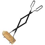 Joeji's Kitchen Fireplace Tongs Heavy Duty ﻿66cm Wide Angle Fire Tongs Foldable Firewood Tongs for Compact Storage Wood Burners Indoor and Outdoor Fire Pit Campfire