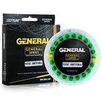 Goture WF5F Fly Fishing Line with 2 Welded Loops, Low Memory Floating Fly Fishing Line, Weight Forward Floating Fly Line Saltwater Freshwater, 100FT Olive