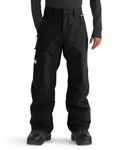 The North Face Men's Seymore Pant | Waterproof, Non Insulated Snow Pants for Ski & Snowboard, Ankle Gaiters, Multiple Pockets, TNF Black-NPF, Large Short