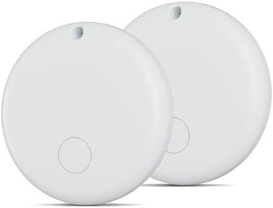 PEATOP Air Tag 2 Pack, Bluetooth Luggage Tracker. Works with Apple Find My (iOS Only), Item Locator for Key, Luggage, Backpack, Wallet, IP67 Waterproof, White