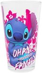 Silver Buffalo Lilo and Stitch Ohana Means Family Pint Glass, 16-Ounces