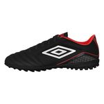 Umbro Men's Classico 12 Tf Soccer Turf Shoe, Black/White/Red, 9.5