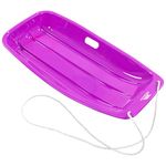 Trespass Icepop, Purple, Sledge with Side Handles & Pulling Rope 41cm x 88cm x 14cm, Purple