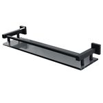 Alise GC2000-B Bathroom Shelves Shower Glass Shelf Wall Mount,SUS 304 Stainless Steel Matte Black