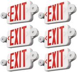 FREELICHT 6 Pack Red Exit Signs wit