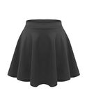 IDEAL ONLINE Kids Girls Children HIGH Waisted Stretch Plain Flippy Flared Short Skater Skirts (as8, Age, 13_Years, 14_Years, Regular, Dark Grey)