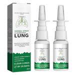 2PCS Lung Detox Herbal Cleanser Spray - Clear Nasal Congestion - Respinature Herbal Lung Cleanse Mist - Powerful Lung Support - 20ml Fast Acting Lung Cleanse