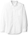 Amazon Essentials Men's Slim-Fit Long-Sleeve Poplin Shirt, White, L