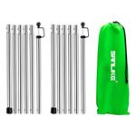 Tarp Poles Adjustable Heavy Duty 95 in Camping Tent Poles for Tarp Portable Telescoping Tent Poles for Awnings Canopy Rain Fly Shelter Set of 2