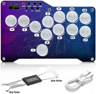 BITFUNX Gaming Keypad, Gamepad Controller Arcade Joystick - Supports SOCD & OLED Display, Mixbox Mechanical Switches Keys, Suitable for PC/Android/Xinput/PS3/PS4/Switch with TURBO