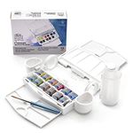 Winsor & Newton 95437 Cotman Watercolour Set-12, 12 x Half Pan Field Plus Set