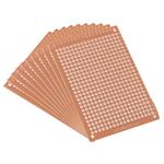 uxcell 5x7cm Single Sided Universal Paper Printed Circuit Board for DIY Soldering Brown 10pcs