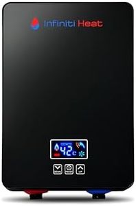 INFINITI HEAT tankless electric water heater 5 YEAR WARRANTY | instant water heater | instant water geyser |temperature adjustable geyser (25-55°C) | 3 Sec Hot Water, Touch Screen Control, 3KW Power