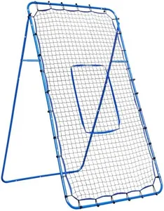 7x4FT Volleyball Rebounder Net, Baseball Lacrosse Rebounder Pitchback Net with 2 x 6-Angle Quick Adjustments, Target Ribbon for Precision, Easy Quick Setup,Ideal for Softball,Soccer and Sport Training