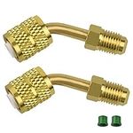 LYTIVAGEN 2 PCS R410a Adapter for Mini Split HVAC System-New Stable Brass Mini Connector Adaptor for Air Conditioning Charging Valve Refrigeration