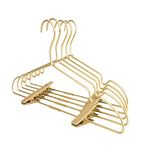 Koobay 12.5" Gold Metal Baby Clothes Clips Hanger Children Kids Coat Hanger Display and Storage 30PCS