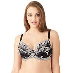 Wacoal Women's Embrace Lace Underwire Bra Full Coverage, Black, 32DD