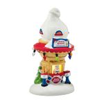 Department 56 North Pole Village Santa's Dairy Queen Cone House Lit Building