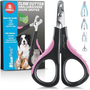 BluePet Coupe-Griffes pour Chien, Chat et Petits Animaux - Lime à Ongles intégrée - Coupe-Ongles Efficace (Les Petits Animaux Rose)